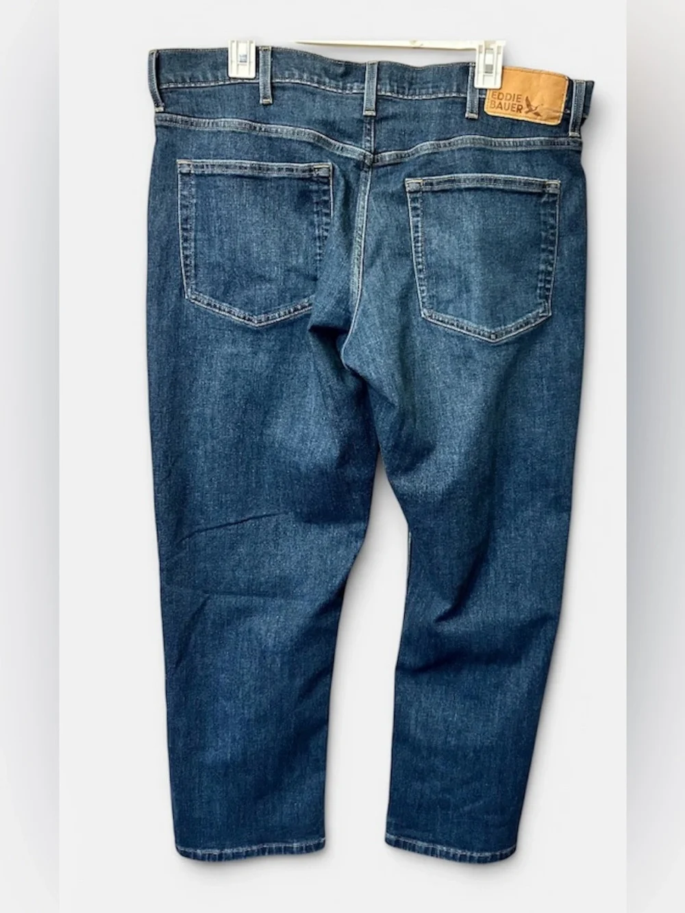 Eddie Bauer Men's Straight-Leg Jeans in Dark Blue Size 38x29